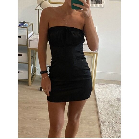 Princess Polly Dresses & Skirts - Princess Polly womens 163017 solid black tube mini dress 0 xxs Xs